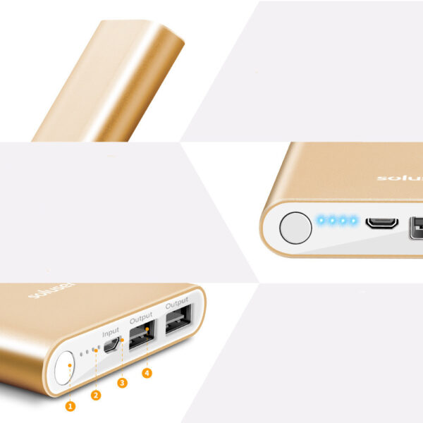 Power Bank 12000mAh Ultra-thin Aluminum Alloy Power Bank - Image 4