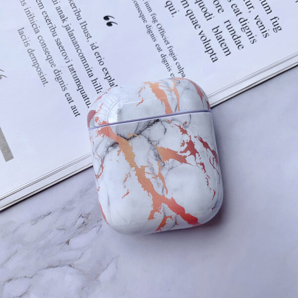 Compatible with Apple, White Marble Case for Airpods Earphone Case - Image 6