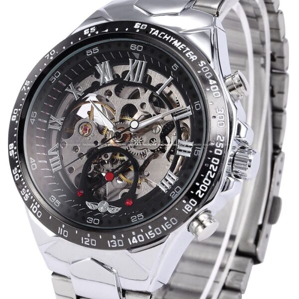 Men's Personality All-steel Hollow Automatic Mechanical Watch - Image 3