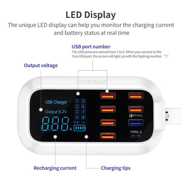 Quick Charge 3.0 Ordinary Smart USB Charger Station - Image 3