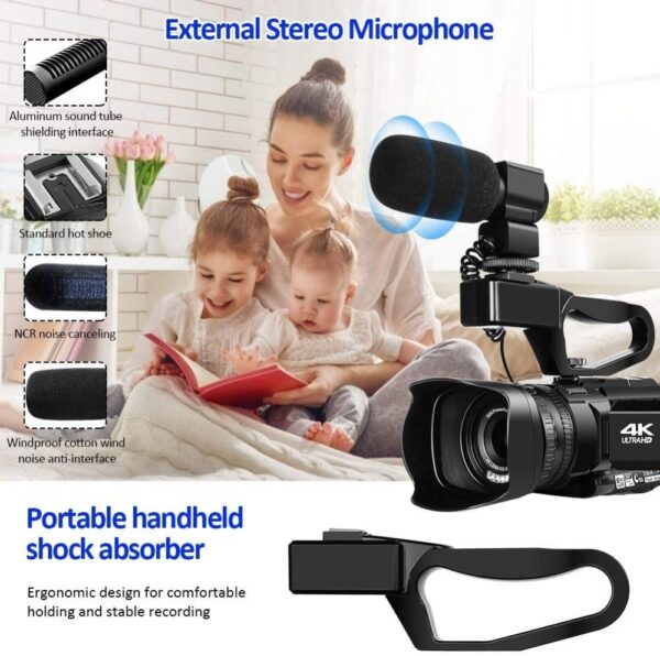 New Handheld High-Definition Digital Video Camera 4K Conference Camera Recorder Short Video Camera Dv - Image 3