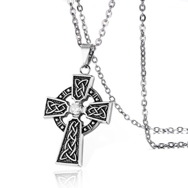 Fashion Personality Pattern Men's Cross Necklace - Image 3