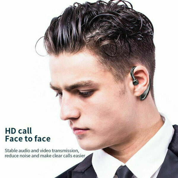 Bluetooth 5.0 Earpiece Driving Trucker Wireless Headset Earbuds Noise Cancelling - Image 3