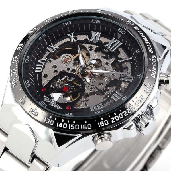 Men's Personality All-steel Hollow Automatic Mechanical Watch - Image 6