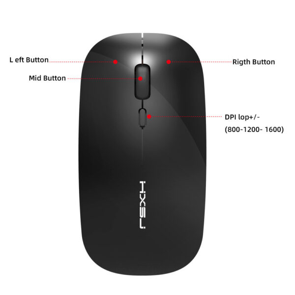 M60 Rechargeable Wireless Mouse Mute Mouse - Image 5