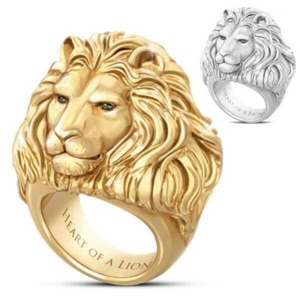 Lion's Head Animal Pattern Alloy Ring