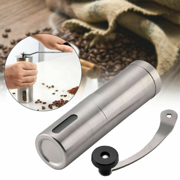 Home Portable Manual Coffee Grinder Stainless Steel with Ceramic Burr Bean Mill - Image 8