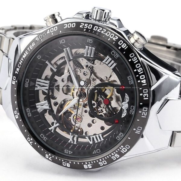 Men's Personality All-steel Hollow Automatic Mechanical Watch - Image 5