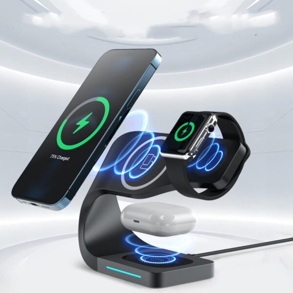 Multi-function Charging Stand Magnetic Wireless Charging 15W Fast Charging - Image 3