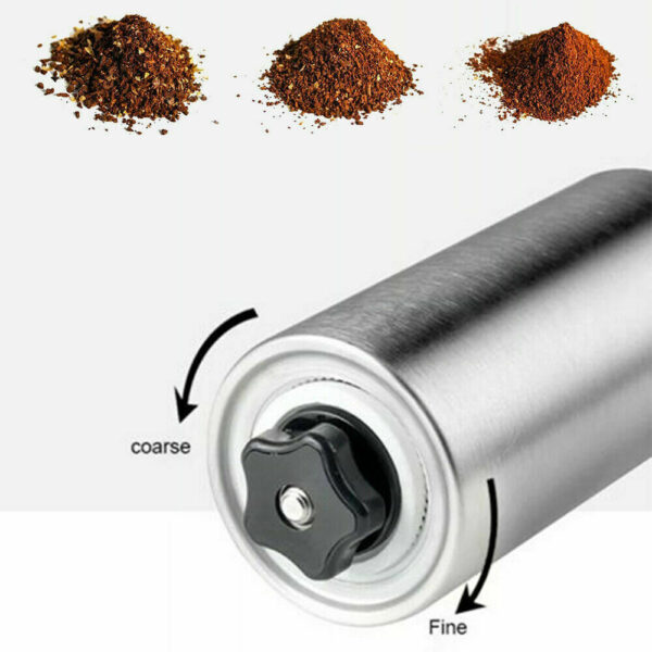 Home Portable Manual Coffee Grinder Stainless Steel with Ceramic Burr Bean Mill - Image 3