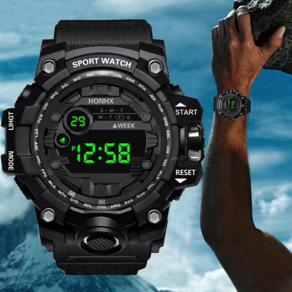 Men's Waterproof Sports Multifunctional Luminous Electronic Watch