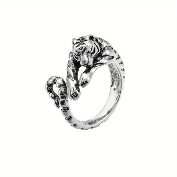 Tiger Open Ring Alloy Personality Retro - Image 4