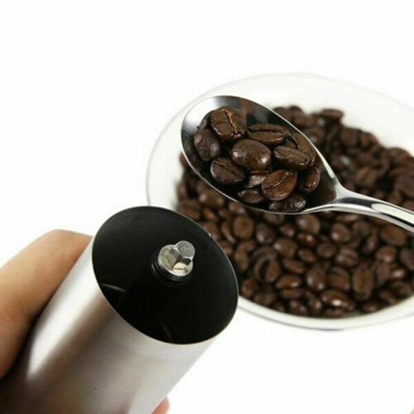 Home Portable Manual Coffee Grinder Stainless Steel with Ceramic Burr Bean Mill - Image 9