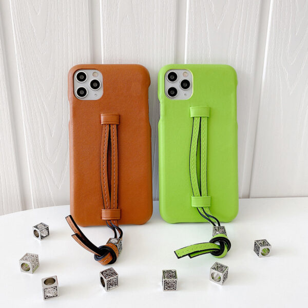 Three Bread Leather Wrist Strap Phone Case - Image 8