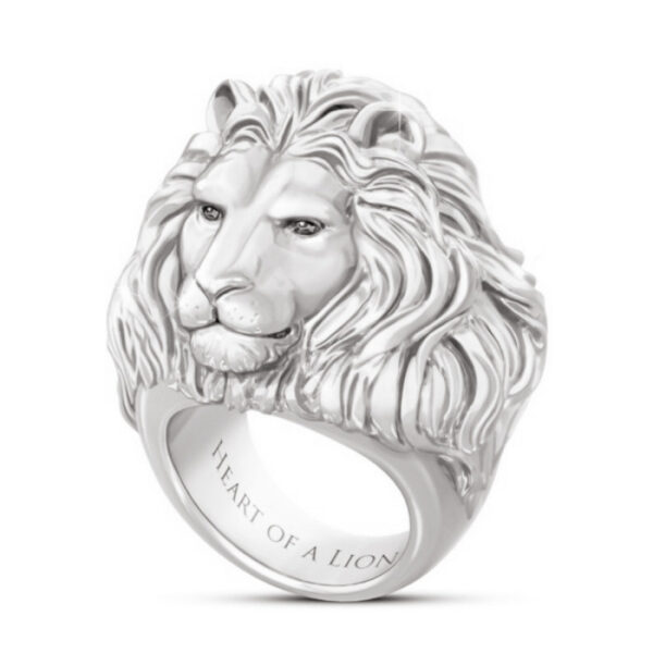 Lion's Head Animal Pattern Alloy Ring - Image 5