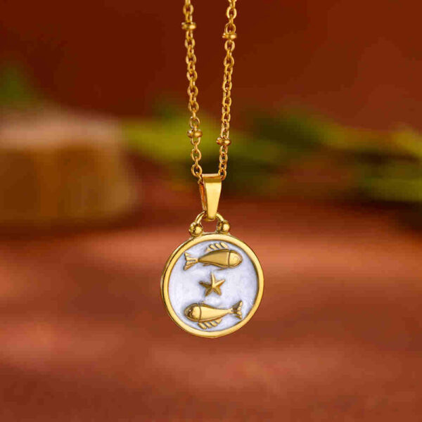 12 Constellation Stainless Steel Necklace Female Light Luxury Minority - Image 2