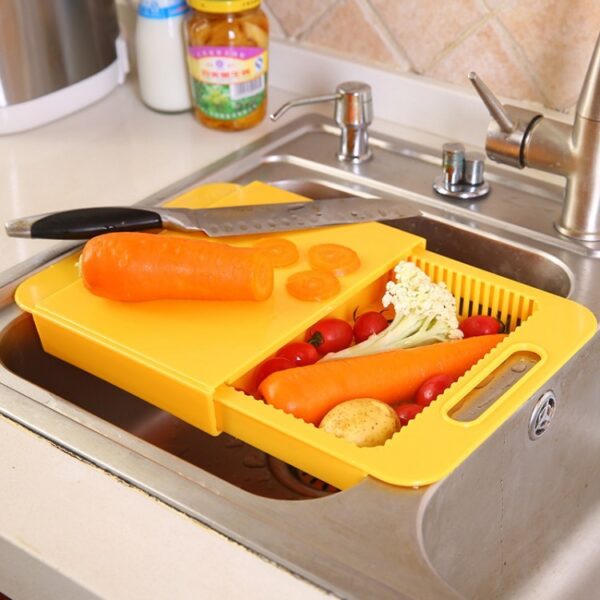 Multifunction Kitchen Chopping Blocks Sinks Drain Basket Cutting Board Vegetable Meat Tools Kitchen Accessories Chopping Board - Image 6