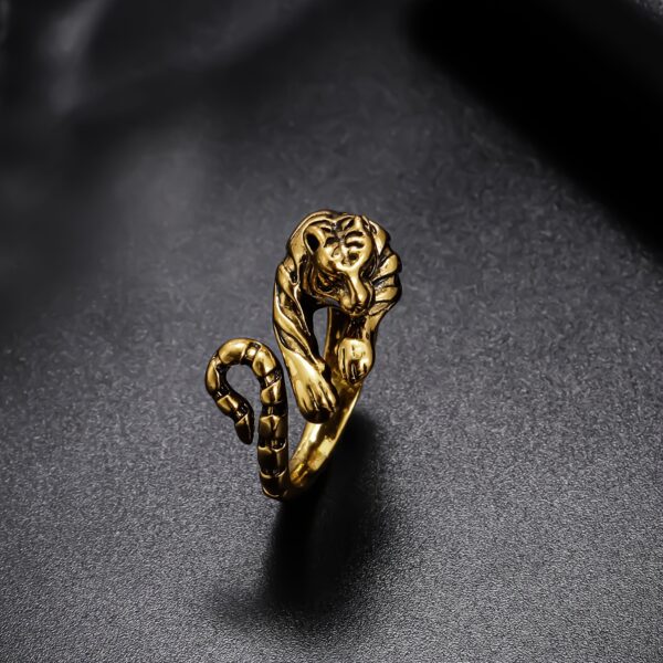 Tiger Open Ring Alloy Personality Retro - Image 3