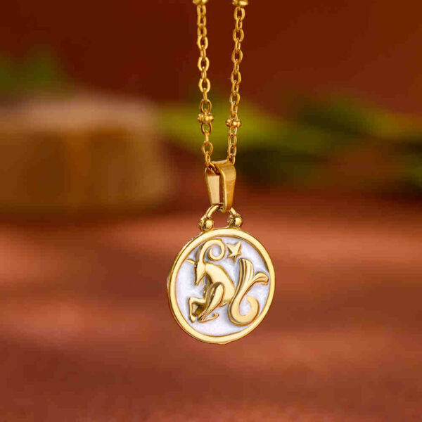 12 Constellation Stainless Steel Necklace Female Light Luxury Minority - Image 3