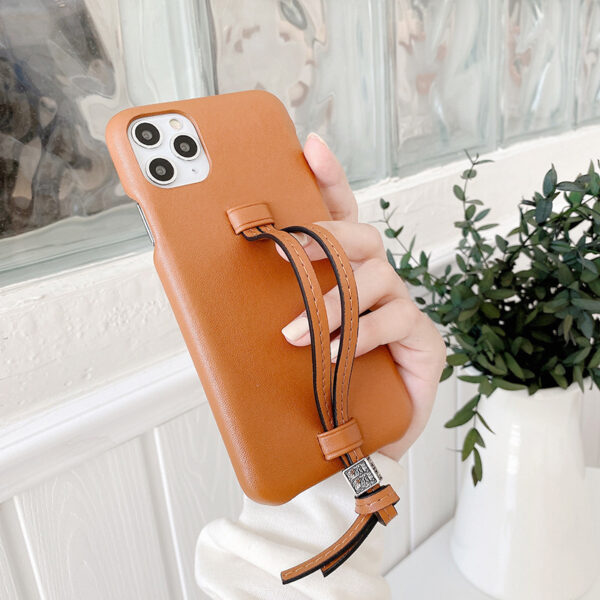 Three Bread Leather Wrist Strap Phone Case - Image 5