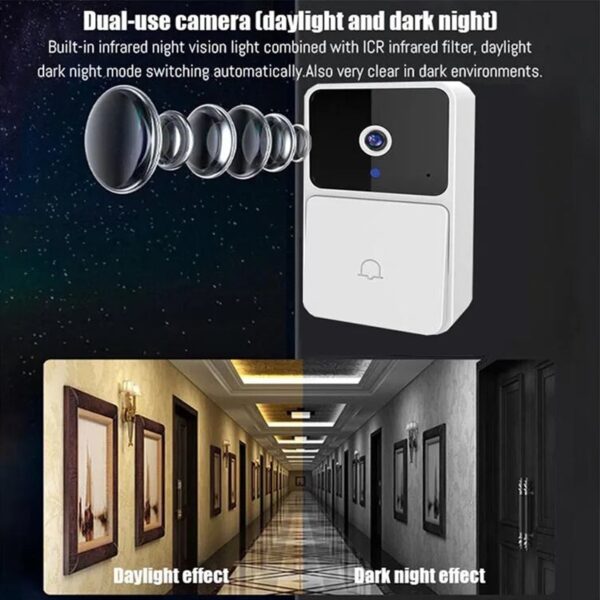 WIFI Video Doorbell Camera Wireless Night Vision Smart Home Security HD Door Bell Two Way Intercom Voice Change For Home - Image 2